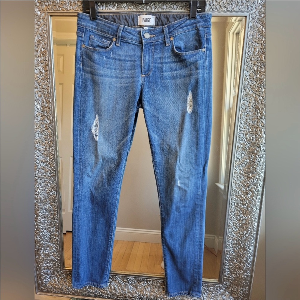 PAIGE Classic Blue Straight Leg Jeans